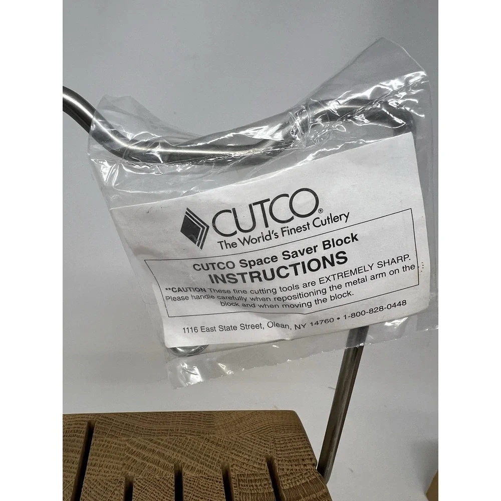 Cutco #1746 Space Saver Set Block 5-Slot Open Box Oak Solid Wood USA Made
